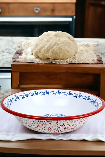 İnci Emaye 8 Liter Enamel Basin and Mixing Bowl - Dough, Fruit Bowl and Dowry Large Bowl
