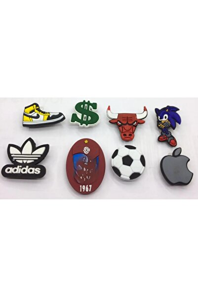 GULZADA 8 Li Taraftar Terlik Süsleri Renkli Kaliteli Terlik Aksesuarları