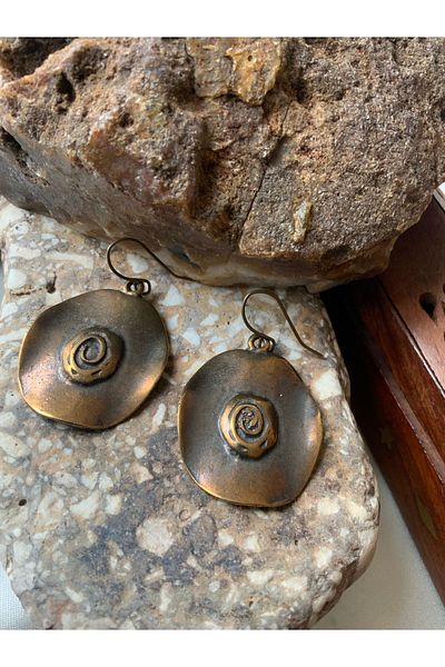 azra takı tasarım Handmade cast antique, bohemian, dangle women's earrings