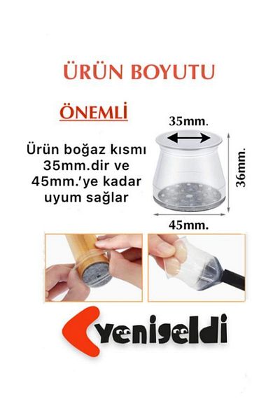 Yenigeldi Fotoliu de masă din silicon de dimensiuni mari - 8 bucăți, 45 mm * 35 mm, protector de podea anti-alunecare