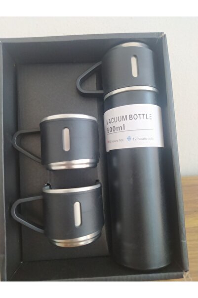 TERMOSAM Nisa Toys Termos Kamp Piknik Için Ideal 3bardaklı 500ml Termos Sıcak...