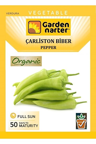 GARDEN NARTER Çarliston Biber Tohumu Doğal Organik Bağcı Biber Tohumu Pakette...