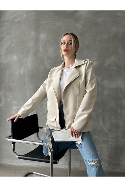 İLKCET MODA Γυναικείο μακρύ μπουφάν Oversize