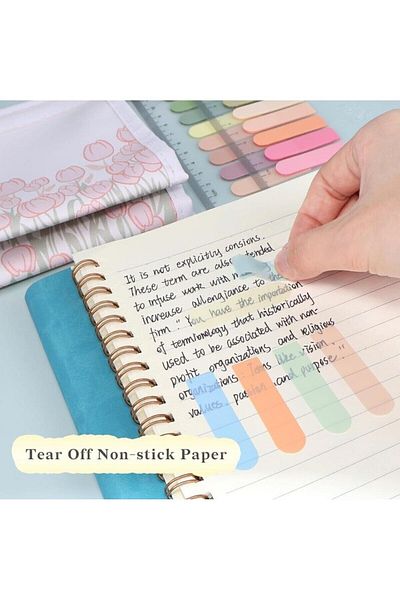 Kawaii Transparent Strip Post-it Oval Tip Soft Card