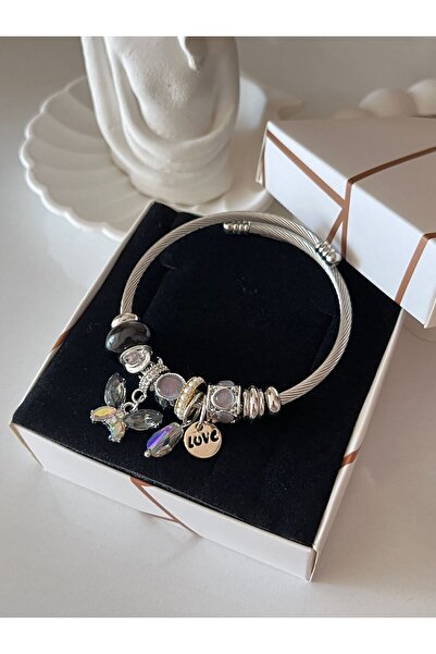 çelik Pandora Kadın charm bileklik