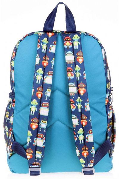 KAUKKO Rucsac pentru școală elementară robot albastru pentru băiat Kids&love - cu patru compartimente