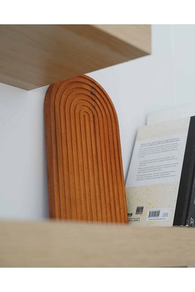 KaiHome Natural Wood Carved Half Rainbow Wooden Tray / Breathing Tray / Breathing Holder / Bathroom Tray