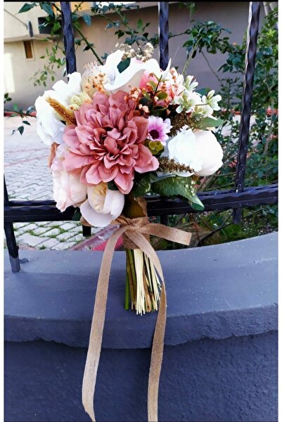 Merveparti Gelin Buketi Pastel Tonlardagelin Çiçeği Ve Damat Yaka Çiçeği