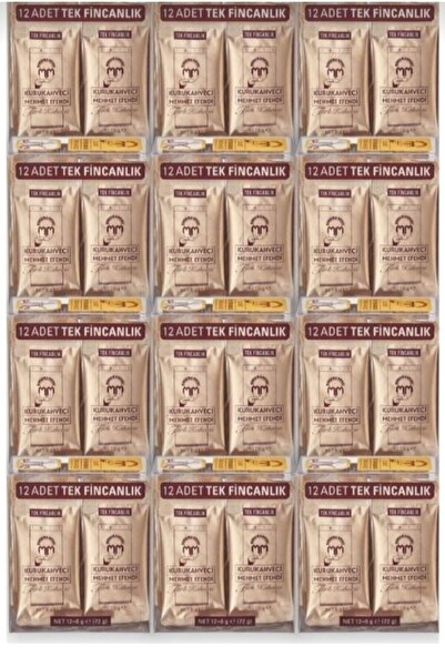 Mehmet Efendi Tek Içimlik Türk Kahvesi 12 X6 Gr Folyo Ambalaj X 12 Adet
