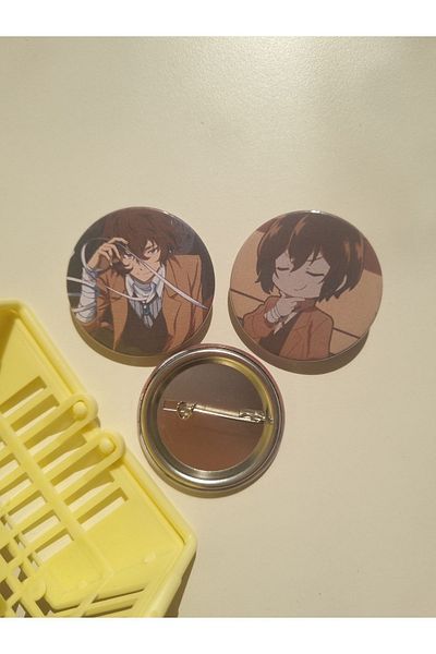 Yenaplanner Σετ στολίδι/σήμα τσάντας Bungou Stray Dogs Dazai