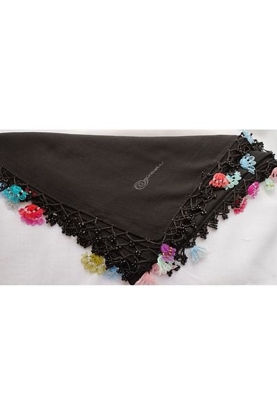 Galibarda Ribbon Embroidered writing-Black