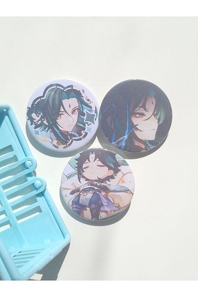 Yenaplanner Set de ornamente/set de insignă pentru geantă Genshin Impact Adeptus
