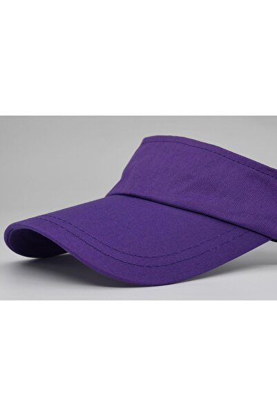 şapkadan Uv Koruyuculu Unisex Siperlikli Mor Tenisci Şapka