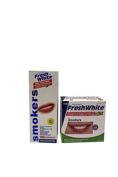Fresh White Fresh White Smokers Toothpaste 90 gr Tooth Powder Smokers 50 gr