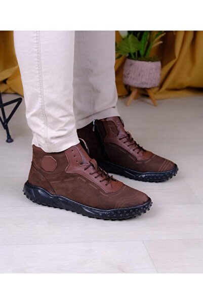 shot night Черевики з натуральної нубукової шкіри на шнурівці