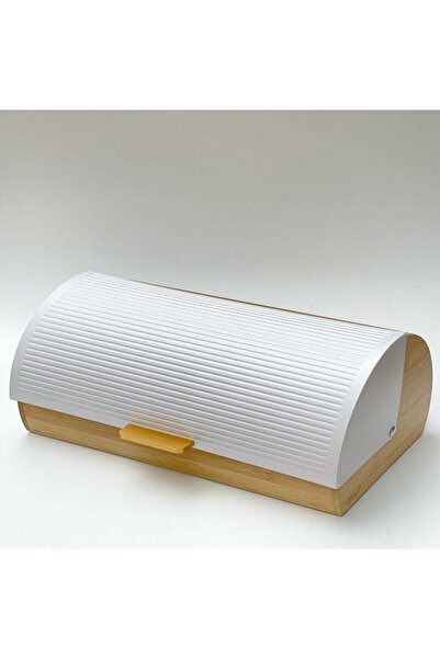 AROW Metal Kapaklı Bambu Ekmek Saklama Kutusu
