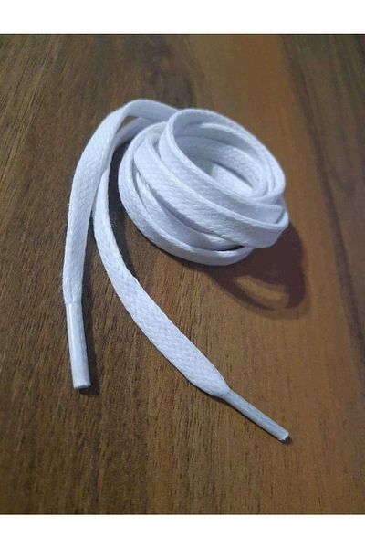İMREN AKSESUAR Κορδόνια παπουτσιών Λευκό Κερωμένο Flat130 cm 1 ζευγάρι Ko411