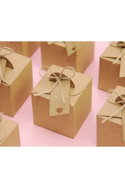 Tasarım Şeker Henna Cookie Candy and Gift Box - Kraft Cardboard - 25 Pieces