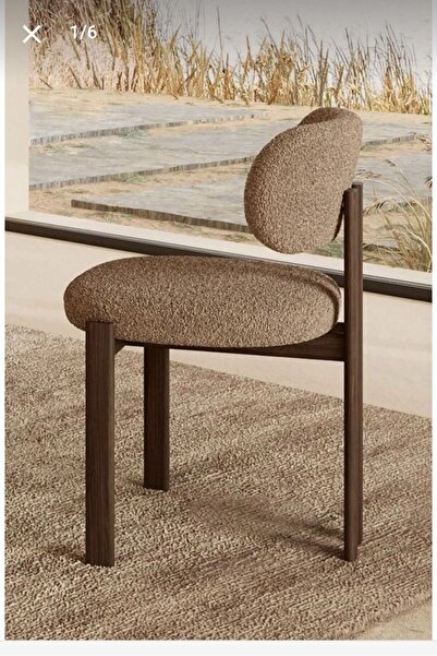 iclalofis 6'lı nature sandalye mutfak sandalyesi cafe restoran teddy sandalye