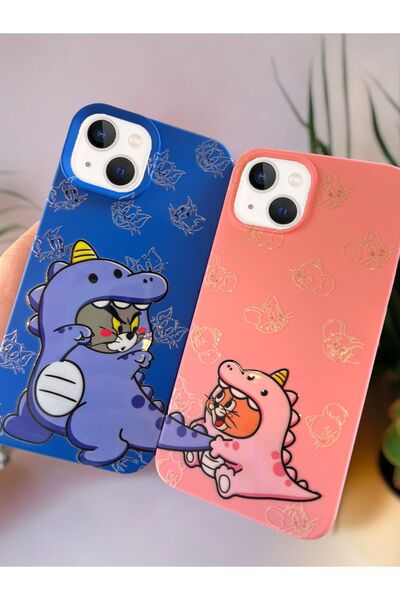 enfein Poycase Tom Ve Jerry Tasarımlı Yüksek Kalite Içi Kadife Çift Couple Telefon Kılıfı