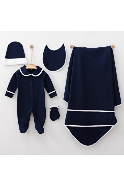 Minimus طقم ثوب فضفاض للأطفال حديثي الولادة من القطن المضلع بياقة الطفل مكون ...