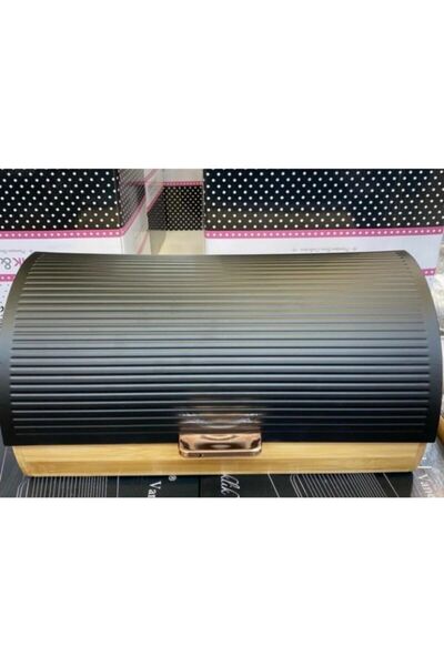 AROW Bambulu Metal Kapaklı Ekmek Dolabı