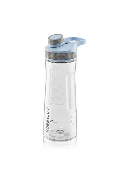 HOBBY LİFE Transparent Sports School Office Water Bottle 730ml Blue Clear