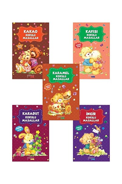 Yakamoz Yayınları Kokulu Masallar Yeni Kapak 5 Li Set | Kakao, Kayısı, Karame...