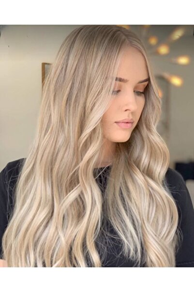 AKOLİFE Set de păr galben cu 2 piese - Cenușă naturală, rezistent la căldură, lavabil, set de 3 piese