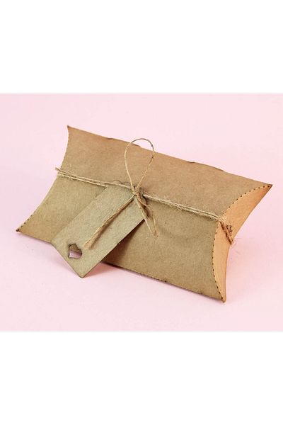 Tasarım Şeker 25 Pieces Henna Cookie Candy and Gift Box - Pillow Shaped Kraft Cardboard