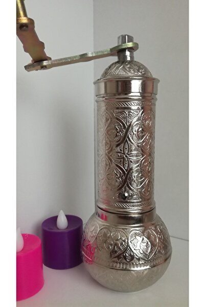 Ustası Antepte Döküm Tuz Karabiber Değirmeni Öğütücü Gri