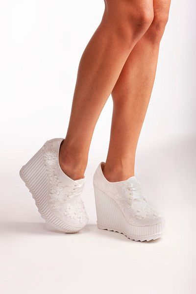 Modavien Women's Wedge Heel Bridal Shoes 71008