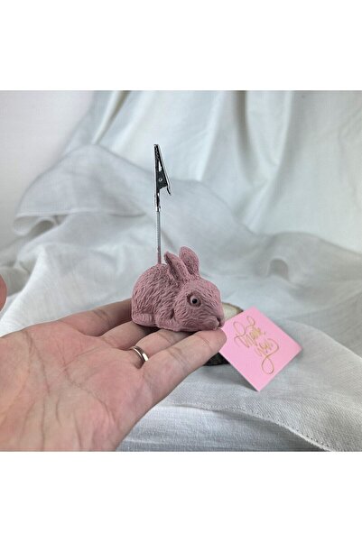 oasis decoration Rabbit 3-Piece Note Holder Set ( Grey Blue - Antique Pink - Purple ), Photo Holder