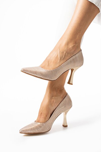 Gamze Shoes خنجر مخطط باللون الوردي