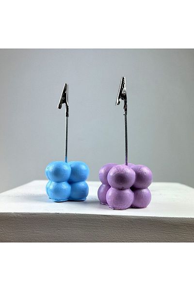 oasis decoration Bubble Note Holder Set of 2 (Light Blue - Lilac)