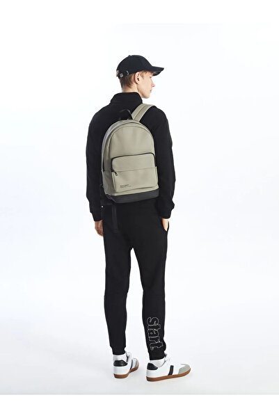 LC Waikiki Men's Backpack - Dark Beige with Laptop Compartment