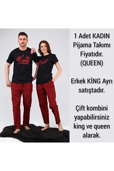 Moda Clubu Queen Kadın Pijama Takımı (Erkek modeli mevcut çift kombini yapılabilir)