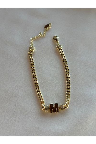 Myra Elegant Gourmet Chain Letter Women's Bracelet - Brass Plated