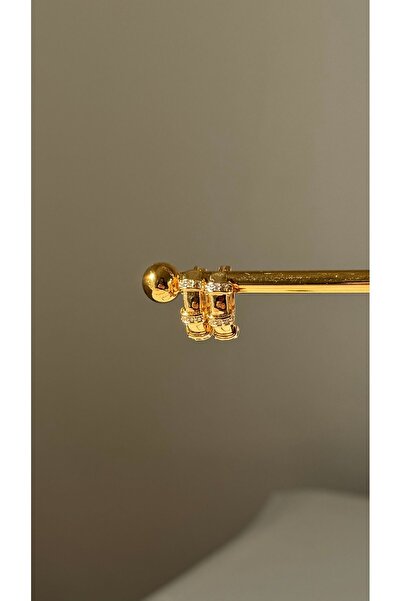 Ebru Atelier Taşlı Halka Küpe