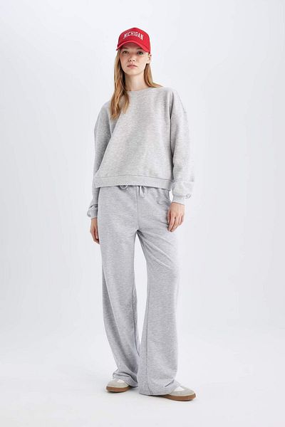 DeFacto DFC - Pantaloni de trening lungi cu picioare late - Potrivire dreaptă