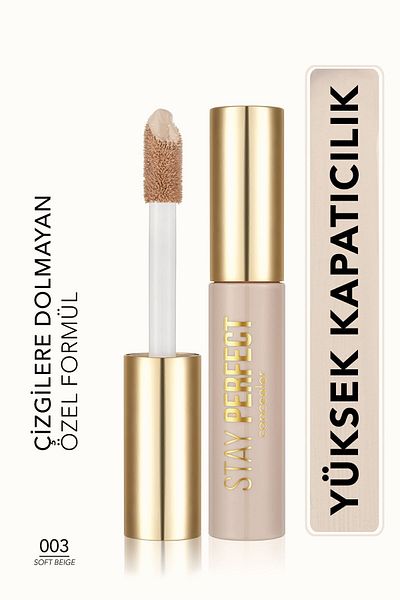 Flormar Natural Finish Concealer (COOL BOTTON) - Stay Perfect Concealer - 003 Soft Beige -8682536037136