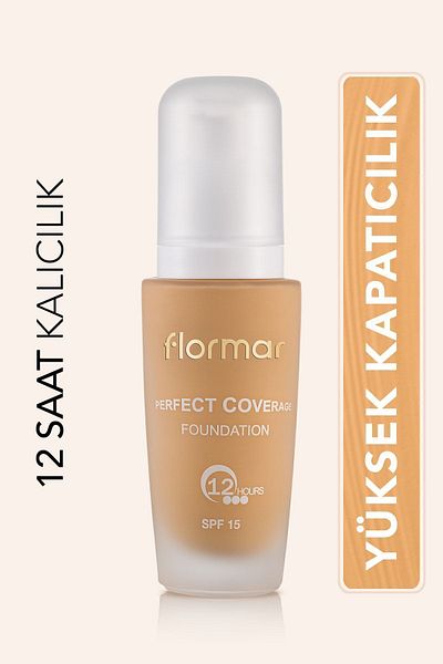 Flormar Intense Coverage Water Based Foundation (Warm Bottom Tone) - Perfect Coverage Foundation-104 -8690604085927
