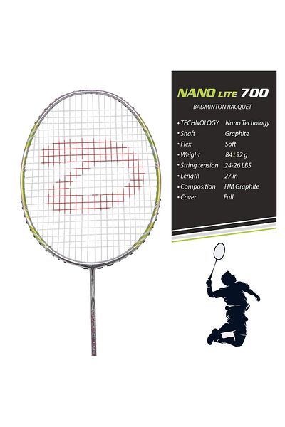 DSC Nano Lite 700 Graphite Strung Badminton Racquet With Free Head cover