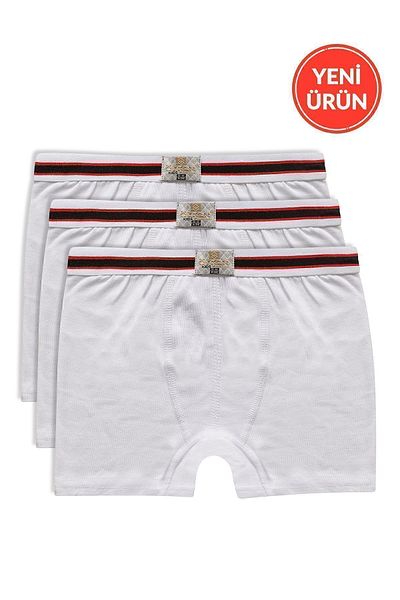 ÖZKAN underwear Boy's 100% Cotton Flexible Boxer Shorts - Pack of 3 Özkan 0711