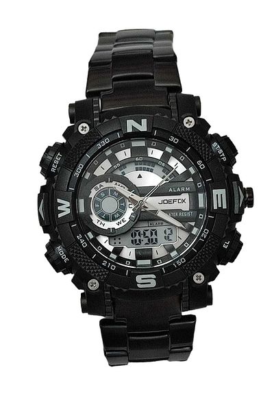 Joefox Men's Wristwatch Digital Analog with Steel Cord 1692
