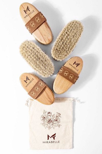 Mirabelle Anti-Cellulite 100% Natural Horsehair Cellulite Brush
