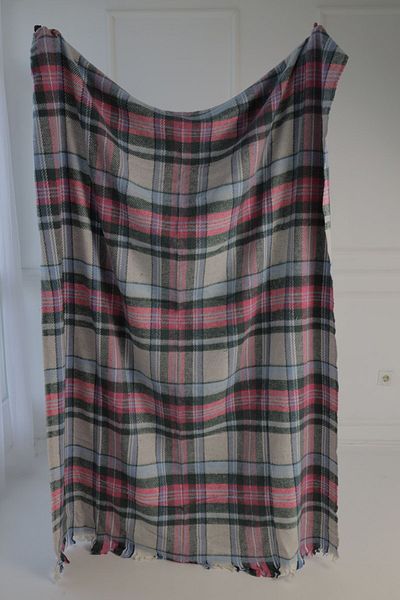Halil Onat Plaid Single Cotton Blanket Mixed Color