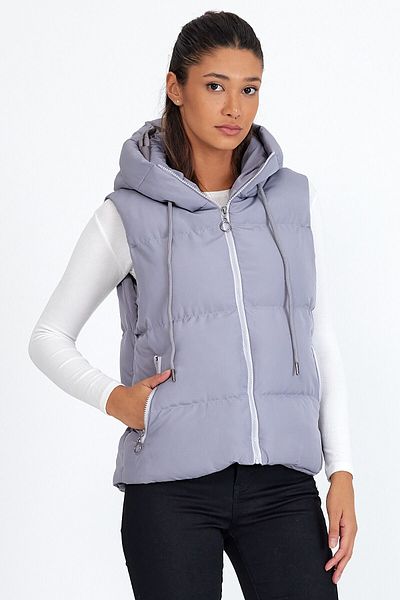 Weyeze Hooded Puffer Vest Ac-k59075wyz