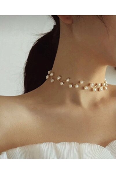 Atelier by Ece İncili choker tasma Kolye