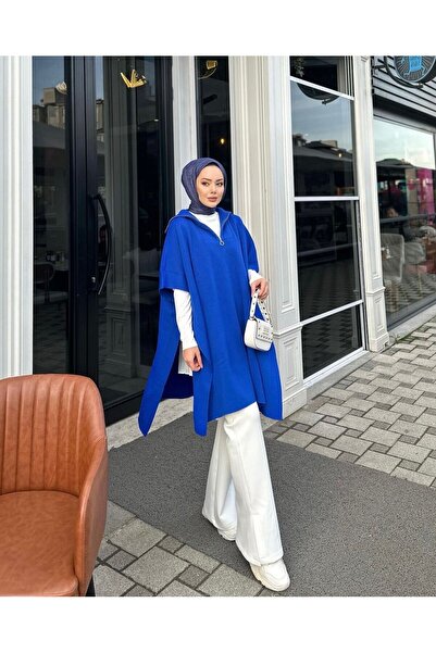 She Olive Παντελόνι με φερμουάρ με λαιμόκοψη τύπου Kamyoncu από πλεκτό ύφασμα Hijab